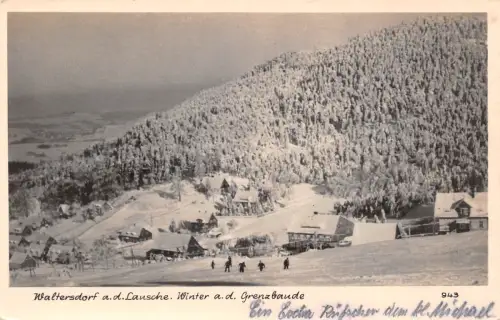 Waltersdorf a. d. Lausche Winter a. d. Grenzbaude gl1957 192.917