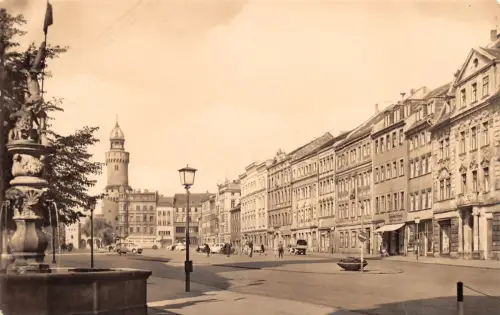 Görlitz Leninplatz mit Ritterbrunnen gl 192.986