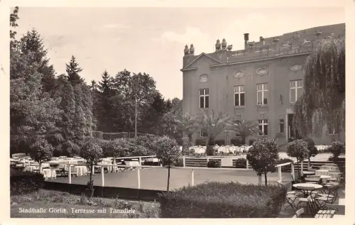 Görlitz Stadthalle Terrasse mit Tanzdiele gl1938 192.996
