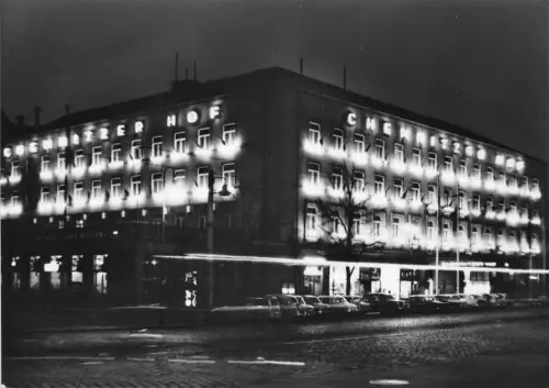 Karl-Marx-Stadt Hotel "Chemnitzer Hof" bei Nacht ngl 193.083