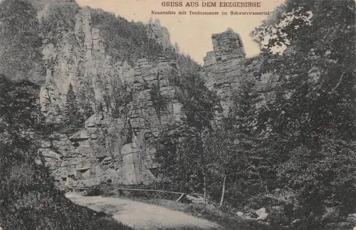 Erzgebirge Nonnenfels mit Teufelsmauer ngl 193.128