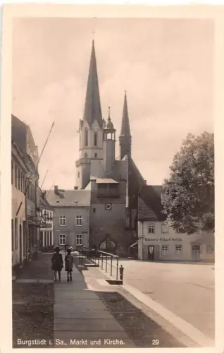 Burgstädt Markt und Kirche ngl 193.122
