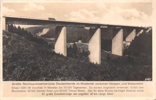 Siebenlehn i.Sa. Größte Reichsautobahnbrücke ngl 193.319