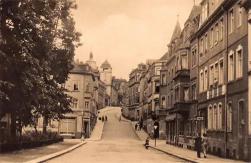 Mittweida in Sachsen Blick vom Tzschirnerplatz zur Post gl1958 193.334