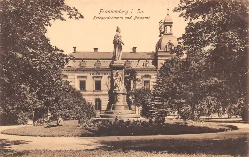 Frankenberg i.S. Kriegerdenkmal und Postamt ngl 193.377