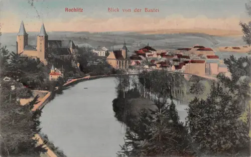 Rochlitz Blick von der Bastei gl1913 193.460
