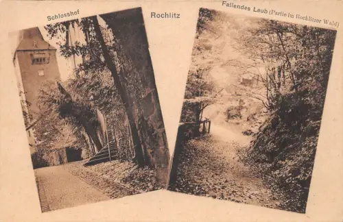 Rochlitz Mehrbildkarte mit Militärstempel gl1915 193.468