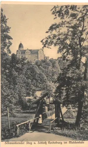 Rochsburg a. d. Mulde Schloß mit Hängebrücke ngl 193.485