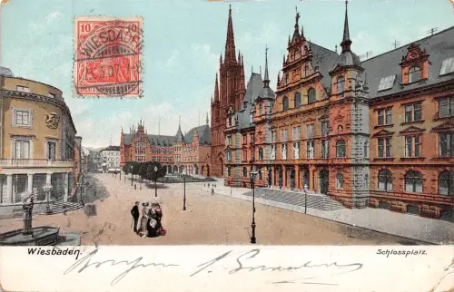 Wiesbaden Schloßplatz gl1907 193.550