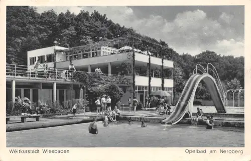 Wiesbaden Opelbad am Neroberg, mit Posthilfstempel gl1941 193.606