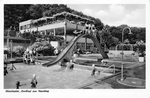 Wiesbaden Opelbad am Neroberg gl1954 193.608