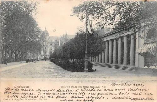 Wiesbaden Alte Colonade mit Hotel Nassauer Hof gl1902 193.619