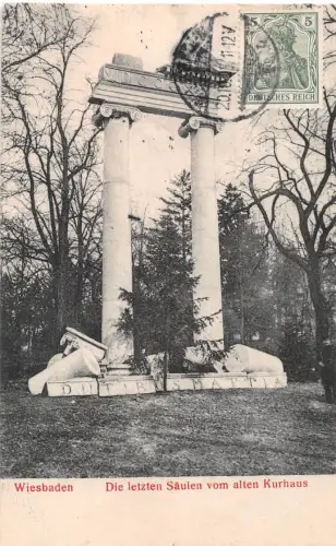 Wiesbaden Die letzten Säulen vom alten Kurhaus gl1905 193.652