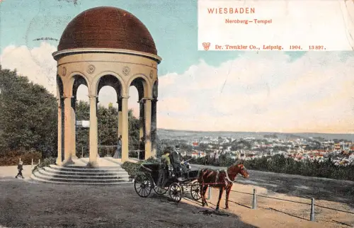 Wiesbaden Neroberg-Tempel Pferdekutsche gl1906 193.671