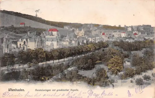 Wiesbaden Neroanlagen mit Griechischer Kapelle gl1905 193.670