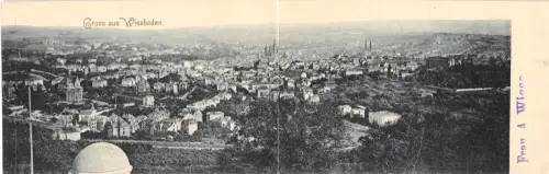 Wiesbaden Panorama Klappkarte ngl 193.697