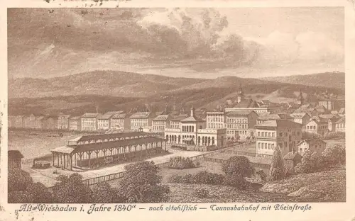 Wiesbaden Taunusbahnhof i. Jahre 1840 gl1922 193.702