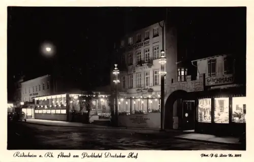 Rüdesheim a. Rhein Parkhotel Deutscher Hof bei Nacht ngl 193.723