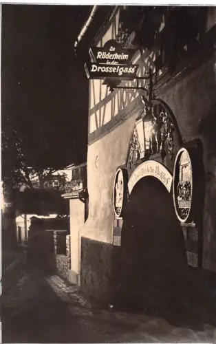 Rüdesheim a. Rhein Drosselhof bei Nacht gl1934 193.732