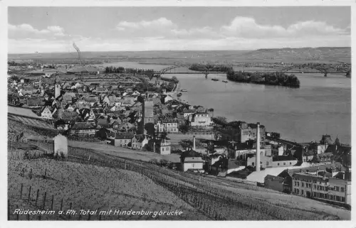 Rüdesheim a. Rhein Total mit Hindenburgbrücke gl1943 193.757