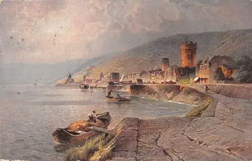 Rüdesheim a. Rhein Panorama Künstlerkarte gl1927 193.760