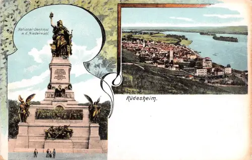 Rüdesheim a. Rhein Nationaldenkmal und Panorama ngl 193.798