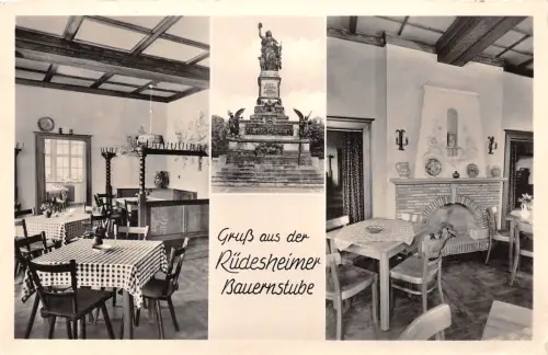 Rüdesheim a. Rhein Mehrbildkarte Bauernstube gl1951 193.814