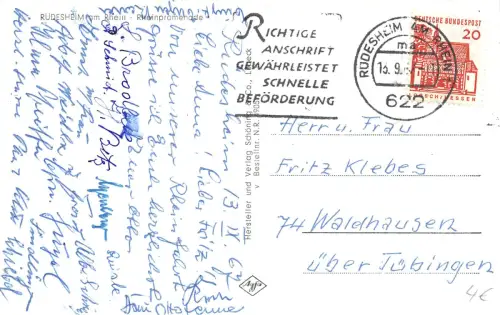 Rüdesheim a. Rhein Rheinpromenade gl1967 193.825