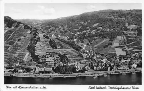 Assmannshausen a. Rhein Panorama gl1954 193.847