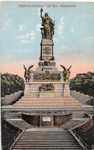 Rüdesheim a. Rhein Nationaldenkmal mit Spruch ngl 193.872