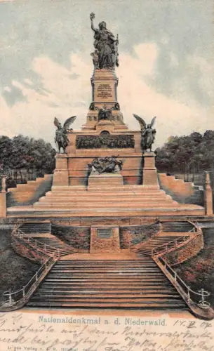 Rüdesheim a. Rhein Nationaldenkmal Reliefkarte gl1904 193.868