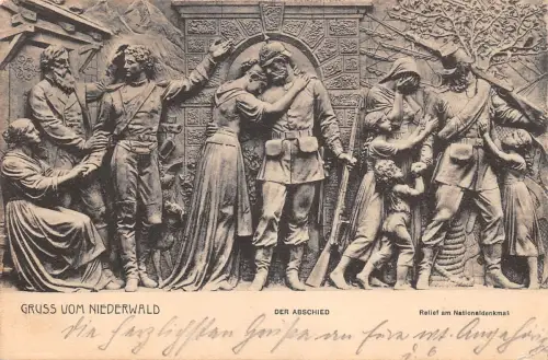 Rüdesheim a. Rhein Nationaldenkmal Der Abschied gl1912 193.908