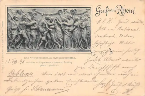 Rüdesheim a. Rhein Nationaldenkmal Das Wiedersehen gl1898 193.910