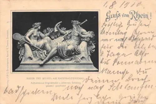 Rüdesheim a. Rhein Nationaldenkmal Rhein und Mosel gl1900 193.909