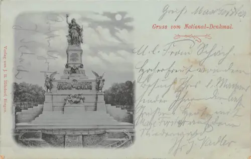Rüdesheim a. Rhein Nationaldenkmal Mondscheinlitho gl1901 193.913