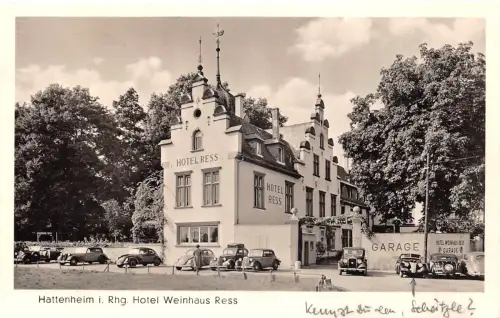 Hattenheim i. Rhg. Hotel Weinhaus Ress gl1960 194.054