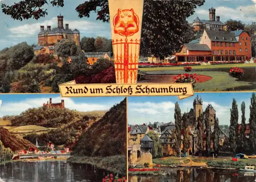 Schloss Schaumburg Mehrbildkarte gl1964 194.197
