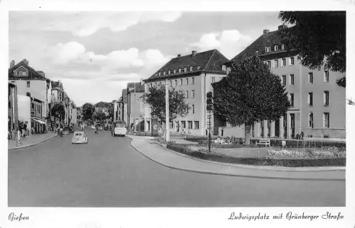 Gießen Ludwigsplatz mit Grünberger Straße gl1954 194.269
