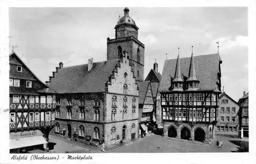 Alsfeld / Hessen Marktplatz gl1955 194.315
