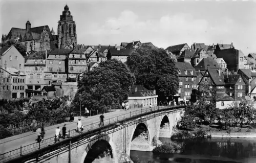 Wetzlar a.d. Lahn Alte Lahnbrücke mit Dom gl1965 194.326