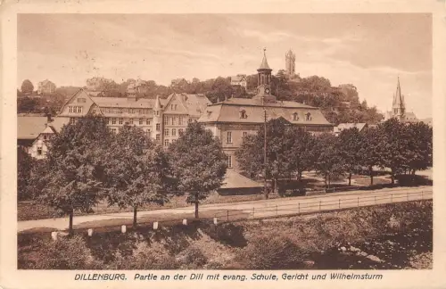 Dillenburg Partie an der Dill mit Schule Gericht gl1922 194.378