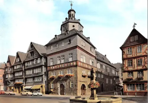 Herborn Marktplatz mit Rathaus gl1965 194.398