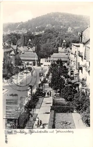 Bad Nauheim Bahnhofsallee mit Johannisberg gl1955 194.443