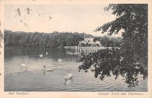 Bad Nauheim Großer Teich mit Teichhaus ngl 194.447