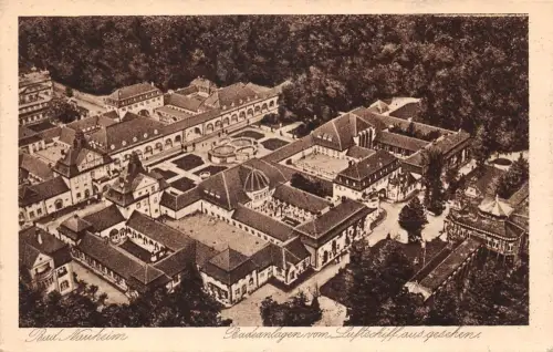 Bad Nauheim Badeanlagen vom Luftschiff gl1925 194.465