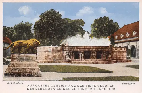 Bad Nauheim Sprudelhof mit Spruch ngl 194.485