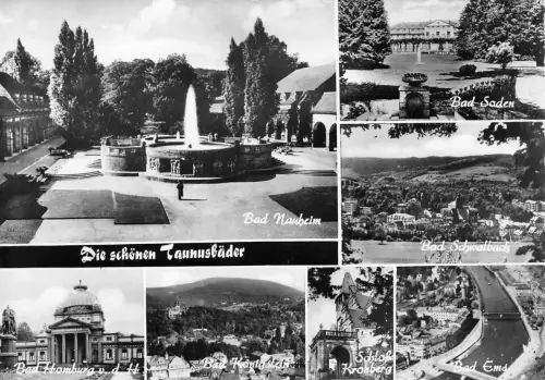 Bad Nauheim Taunusbäder Mehrbildkarte gl1959 194.503