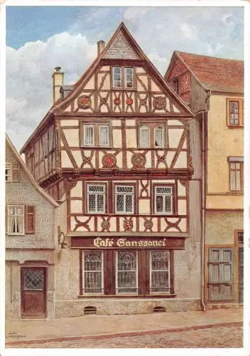 Friedberg in Hessen Cafe Sanssouci gl1951 194.514