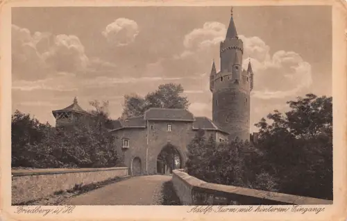 Friedberg in Hessen Adolfsturm mit hinterem Eingang ngl 194.511