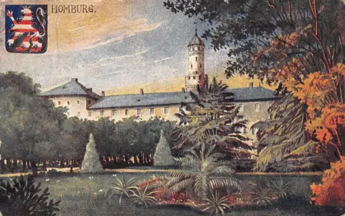 Homburg v.d.H. Schloß Künstlerkarte gl1908 194.557